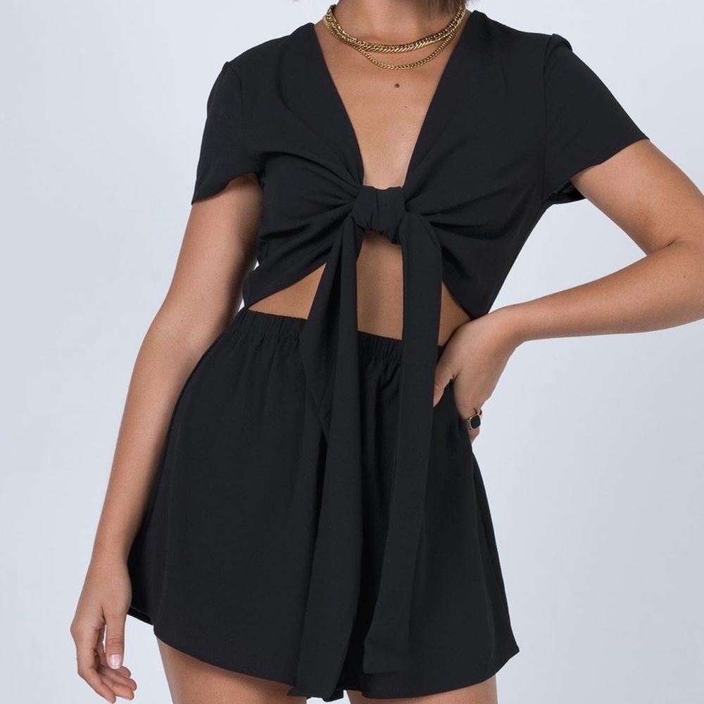 Princess Polly Sweet Sahara Tie Front Playsuit
